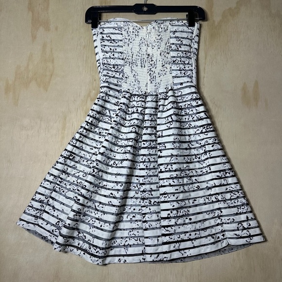 Parker Molly Strapless Silk Dress Graphite Clone In Graphite Clove Size Small - Picture 6 of 11